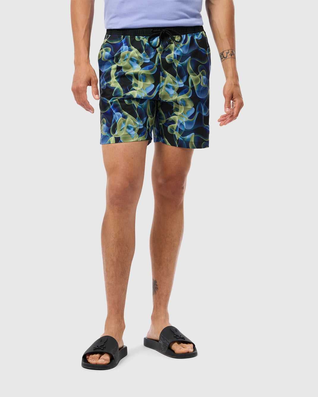 Slip de Bain Psycho Bunny Goldcreek All Over Print Swim Trunk Noir Homme | RFH-92494688